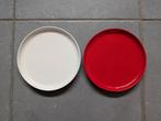 Hema wit en rood servies, Huis en Inrichting, Keuken | Servies, Ophalen of Verzenden, Zo goed als nieuw, Bord(en), Overige stijlen