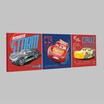 Disney Cars canvas set 3-delig, 75 x 25 cm *Muurdeco4kids, Nieuw, Wanddecoratie, Verzenden