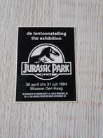 sticker de tentoonstelling the exhibition Jurassic Park, Ophalen of Verzenden, Zo goed als nieuw, Overige typen