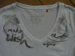 ESPRIT t- shirt wit met grijze print maat M, Maat 38/40 (M), Wit, Ophalen of Verzenden, Zo goed als nieuw