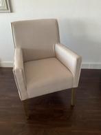 4x stoffen beige eetkamerstoelen, Huis en Inrichting, Stoelen, Ophalen, Overige kleuren, Zo goed als nieuw, Vier