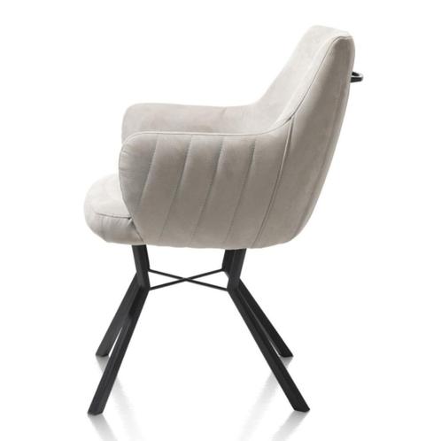6 Nieuwe Armleuning stoelen, Charcoal, met zwart frame+greep, Huis en Inrichting, Stoelen, Nieuw, Vijf, Zes of meer stoelen, Metaal