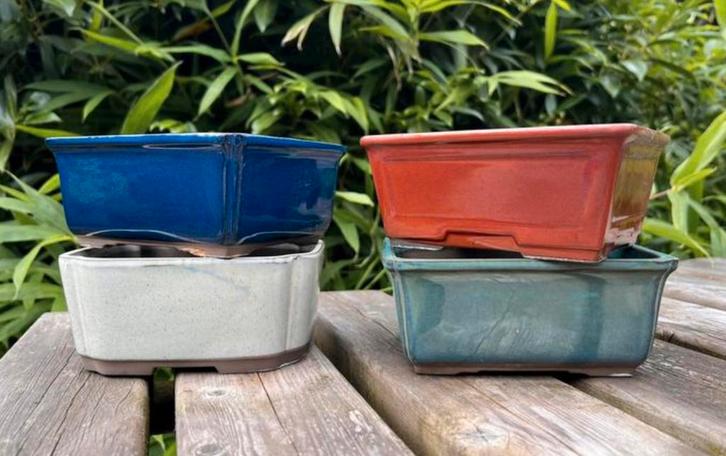 ACTIE JAPANSE BONSAI SCHALEN BIJ AFHALEN !!!, Tuin en Terras, Bloempotten, Zo goed als nieuw, Aardewerk, Minder dan 40 cm, Minder dan 25 cm