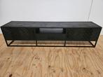 Tv-meubel new york 210 cm lang visgraat, Ophalen, ., 200 cm of meer, .