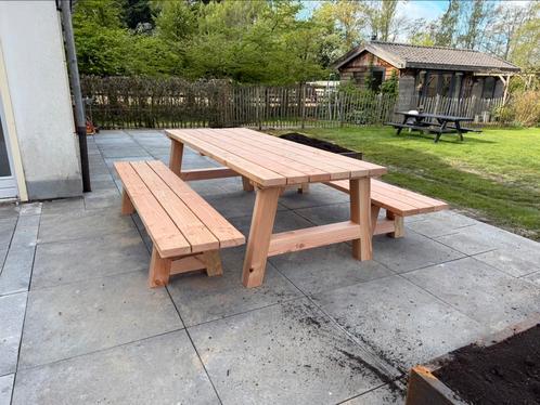 Robuuste douglas tuintafels en banken, Tuin en Terras, Tuintafels, Nieuw, Rechthoekig, Hout, Ophalen of Verzenden