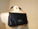 Elisabetta Franchi leren tasje clutch portemonnee zwart, Verzenden, Gebruikt, Zwart, Avondtasje