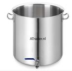 Soeppan, Kookpan, Brouwpan 71 liter + Deksel aftapkraan RVS, Kookpan of Snelkookpan, Nieuw, Ophalen of Verzenden, Rvs