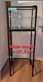 Industrieel stoer  vitrine 2 delig display /Stolp staal glas, Huis en Inrichting, Kasten | Vitrinekasten, Ophalen, Zeldzaam Industrieel Metaal Museum Glas Showbox