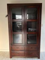 Vitrinekast koloniaal, Huis en Inrichting, Ophalen, 100 tot 150 cm, 200 cm of meer, Zo goed als nieuw