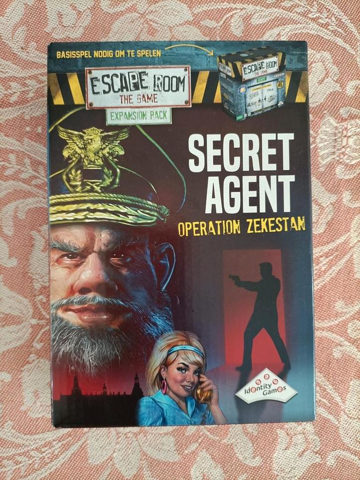 Escape Room: Secret Agent - Operation Zekestan, Hobby en Vrije tijd, Gezelschapsspellen | Bordspellen, Zo goed als nieuw, Drie of vier spelers