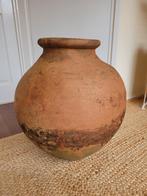 Grote antieke terracotta vaas kruik Portugal, Huis en Inrichting, Woonaccessoires | Vazen, Gebruikt, Ophalen of Verzenden