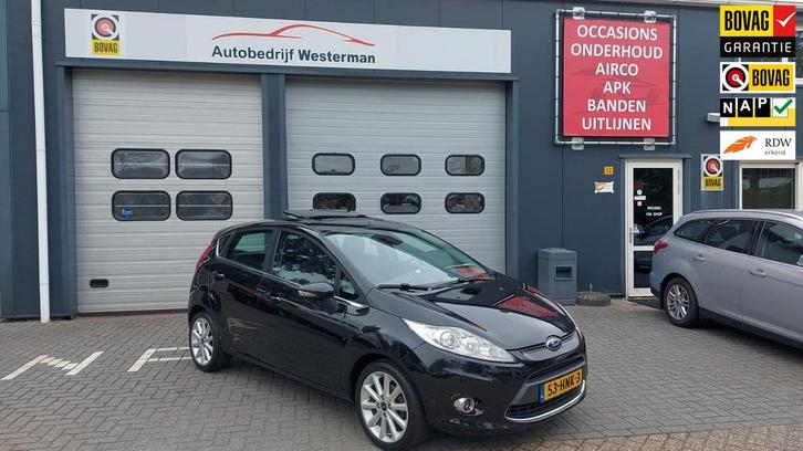 Ford Fiesta 1.6 Titanium zwart 120PK 5 Deurs garantie, Auto's, Ford, Bedrijf, Te koop, Fiësta, ABS, Airbags, Airconditioning, Boordcomputer