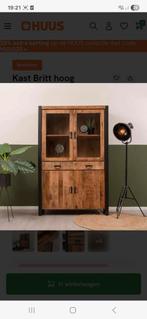 Hoge Kast Britt - Stijlvol en Praktisch, Huis en Inrichting, Ophalen, 150 tot 200 cm, Nieuw, Glas