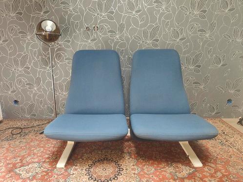 Zeldzame artifort concorde 2 zitter fauteuil stoel sofa bank, Huis en Inrichting, Fauteuils, Zo goed als nieuw, Leer, Stof, Ophalen