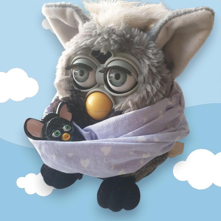 Handgemaakt draagzakje voor je 1998/1999 Furby met baby, Verzamelen, Speelgoed, Nieuw, Ophalen of Verzenden