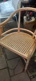 Vintage Bamboe Stoel met Rotan Zitting, Ophalen of Verzenden, Gebruikt, Zonder controller