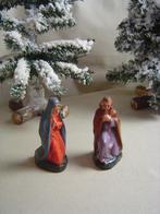 Oude Jozef en Maria papier-maché kerstbeeldje, Diversen, Ophalen of Verzenden, Gebruikt