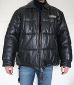 Zwart lederen Nickelson 90's puffer/bomberjacket maat L, Kleding | Heren, Maat 52/54 (L), Zwart, Nickelson, Ophalen of Verzenden