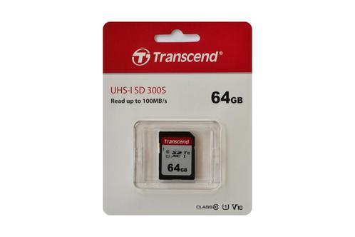 Transcend 64GB 300S SDXC geheugenkaart, Audio, Tv en Foto, Fotografie | Geheugenkaarten, Nieuw, SDXC, 64 GB, Fotocamera, Ophalen of Verzenden