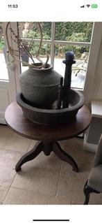 Wijntafel / Salontafel, Minder dan 55 cm, Gebruikt, Rond, Hout