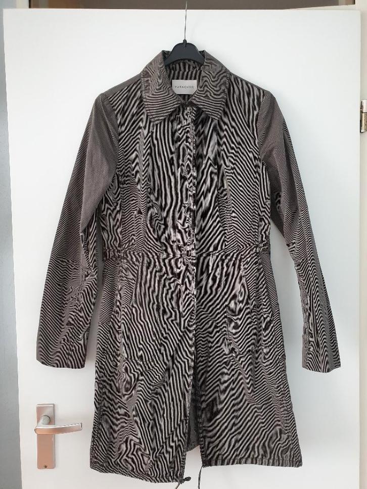 Trenchcoat Turnover maat 38 valt als 36, Kleding | Dames, Jassen | Zomer, Gedragen, Maat 36 (S), Overige kleuren, Ophalen