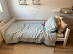 Wit Houten Bed - Eenpersoons halfhoogslaper, Ophalen, Gebruikt, Matras
