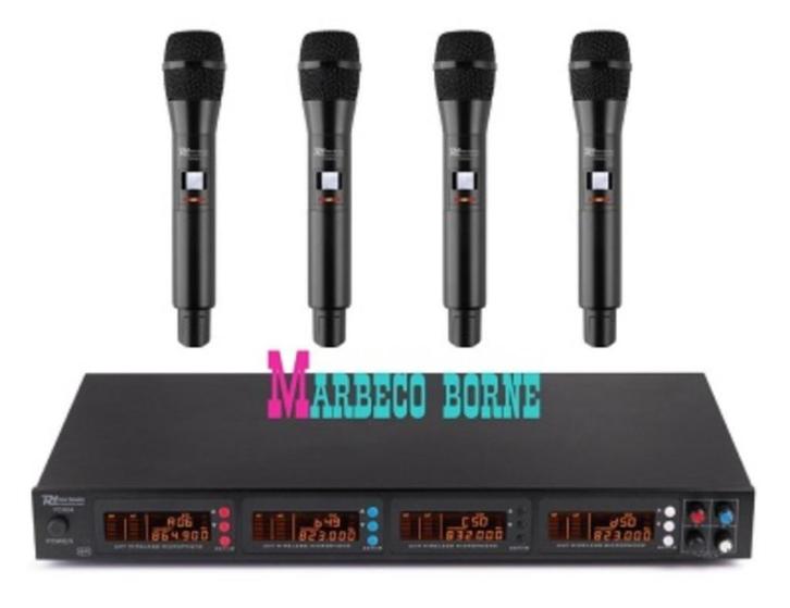 UHF Draadloze microfoonset, 4x 50-Kanaals, 4x Handmicrofoon, Muziek en Instrumenten, Microfoons, Nieuw, Overige typen, Draadloos