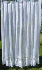 2 Glas gordijnen breed p gordijn 235 ingeplooid 95 hoog 180c, Wit, Zo goed als nieuw, 150 tot 200 cm, 50 tot 100 cm