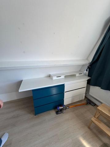 Blauwe IKEA MALM 80x78