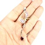 zilveren hanger robijn-granaat,, Overige voorstellingen, Verzenden, Nieuw, Met edelsteen