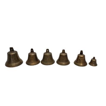 Oude Hollandse bronzen bellen 14, 11, 10, 9 en 0, begin 1900 beschikbaar voor biedingen