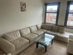 Natuzzi hoekbank, leren bank, bankstel, beige, creme, Ophalen of Verzenden, Leer