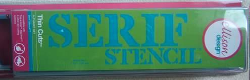 Ellison design alphabet serif stencil, 3.8 Cm, Hobby en Vrije tijd, Scrapbooking, Nieuw, Frame of Mal, Sizzix, Ophalen of Verzenden