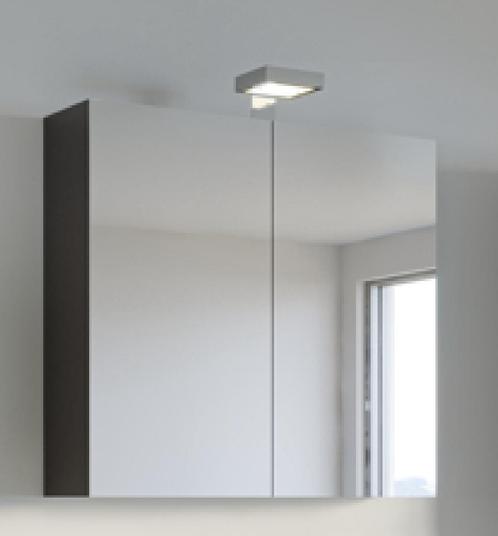 2x Allibert Spiegelkast LED (donker grijs, 80cm), Huis en Inrichting, Badkamer | Badkamermeubels, Nieuw, Spiegelkast, Minder dan 100 cm