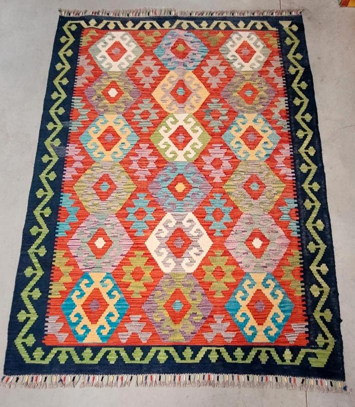 Kelim 132x176cm, Huis en Inrichting, Stoffering | Tapijten en Kleden, 150 tot 200 cm, Rechthoekig, Overige kleuren, Ophalen of Verzenden