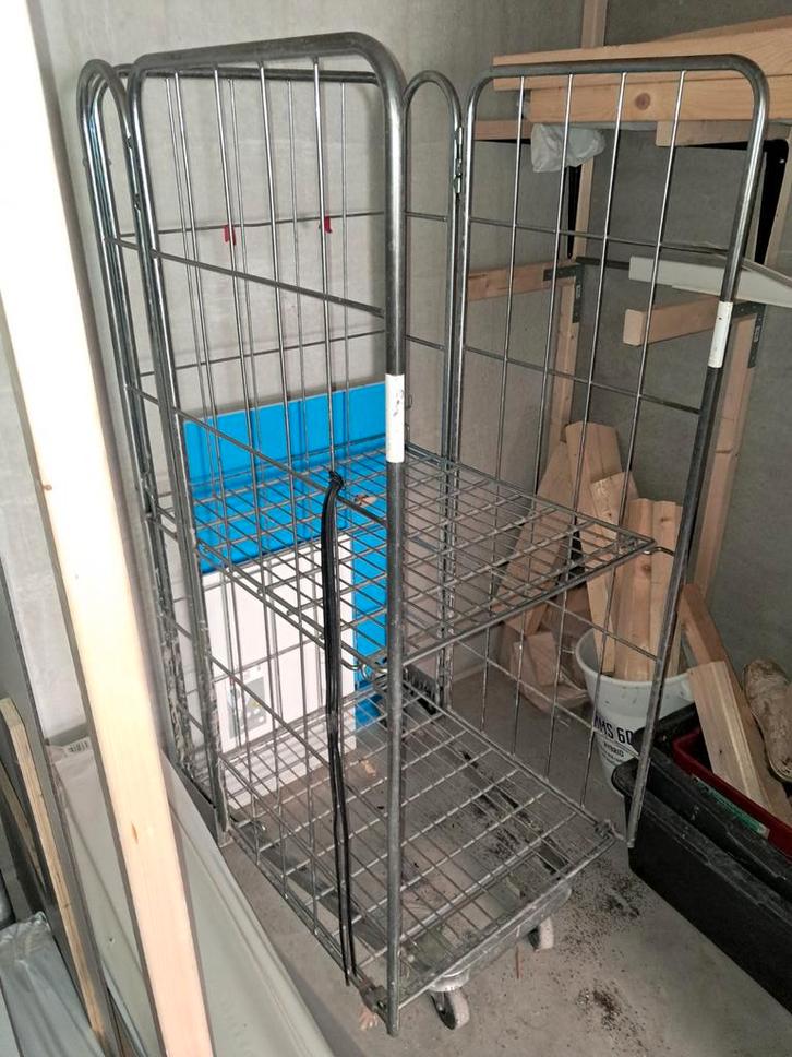 Inklapbare Transportkar / Rolcontainer - Gegalvaniseerd, Doe-het-zelf en Verbouw, Transportwagens, Ophalen