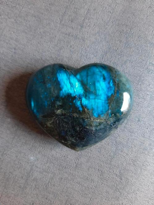 Heel gaaf labradoriet hart lab, Sieraden, Tassen en Uiterlijk, Edelstenen, Zo goed als nieuw, Ophalen of Verzenden
