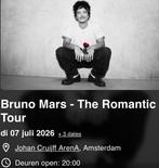 2 tickets Bruno Mars naast elkaar - 7 juli - vak 404 rij 1, Tickets en Kaartjes, Twee personen, Juli