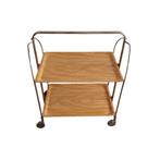 Vintage theewagen, serveerwagen messing gekleurd, Ophalen, Overige materialen, Gebruikt, Onbekend