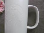 Starbucks 2017 Mug Embossed Logo White 414 ml, Keramiek, Overige typen, Ophalen of Verzenden, Zo goed als nieuw