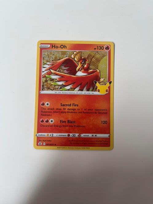 Pokemon Ho-Oh holo, Hobby en Vrije tijd, Verzamelkaartspellen | Pokémon, Zo goed als nieuw, Losse kaart, Ophalen of Verzenden