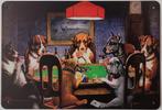 Honden aan pokertafel reclamebord van metaal wandbord deco, Huis en Inrichting, Info@deconoord.nl, Verzenden, Deco Noord, Nieuw