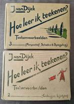 2 x Hoe leer ik teekenen - Teekenvoorbeelden - J. van Dijck, Ophalen of Verzenden, Gelezen, Tekenen en Schilderen