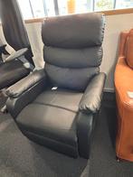 KunstLederen Fauteuil - Zwart - elecrisch verstebaar, Ophalen of Verzenden, Zo goed als nieuw, Leer, 75 tot 100 cm