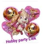 5 delige set paw patrol Skye nr P06, Ophalen of Verzenden, Nieuw, Versiering, Verjaardag