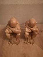 Twee houten beelden tevens boekensteunen, Ophalen of Verzenden, Nieuw