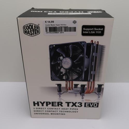 Cooler Master Hyper TX3 Evo Processorkoeler | in Nieuwstaat, Computers en Software, Moederborden, Zo goed als nieuw