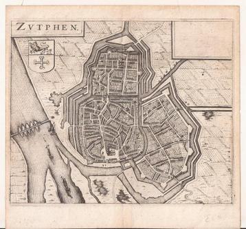 Zutphen Plattegrond Guicciardini Blaeu 1634 beschikbaar voor biedingen