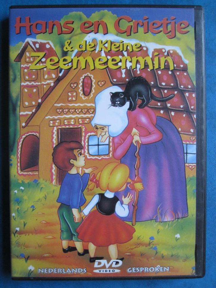Hans en Grietje & de Kleine Zeemeermin (2 films op 1 DVD), Cd's en Dvd's, Dvd's | Tekenfilms en Animatie, Zo goed als nieuw, Amerikaans