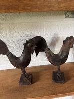 Decoratie ijzer haan 2 stuks, Verzamelen, Ophalen of Verzenden, Gebruikt, Dier